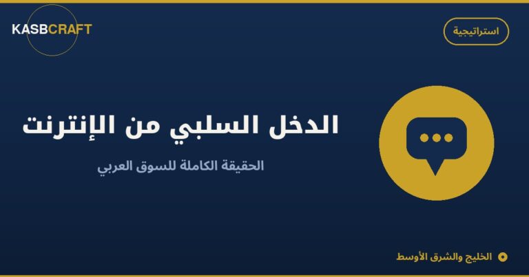 الدخل السلبي من الإنترنت: الحقيقة الكاملة للسوق العربي 2026